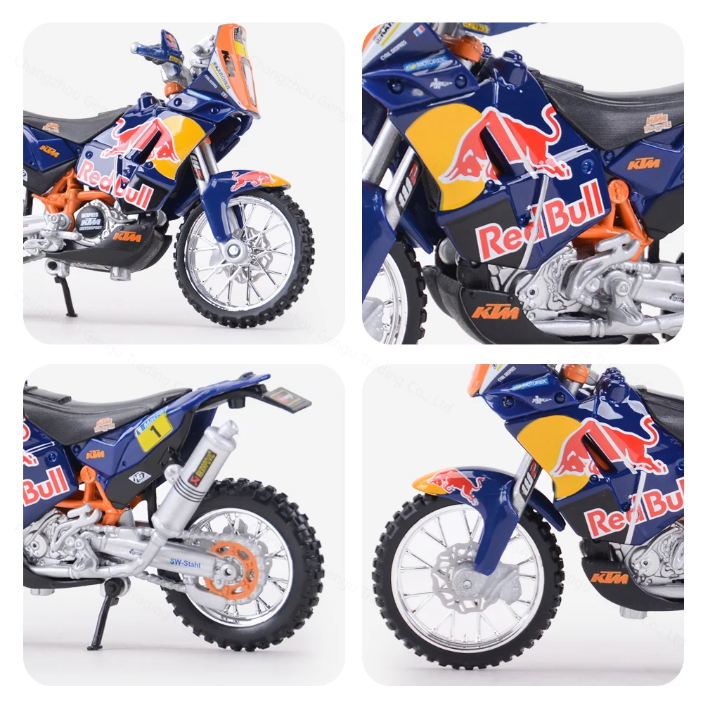 Bburago 1:18 KTM 450 Rally Static Die Cast Vehicles Collectible Motorcycle Model Toys