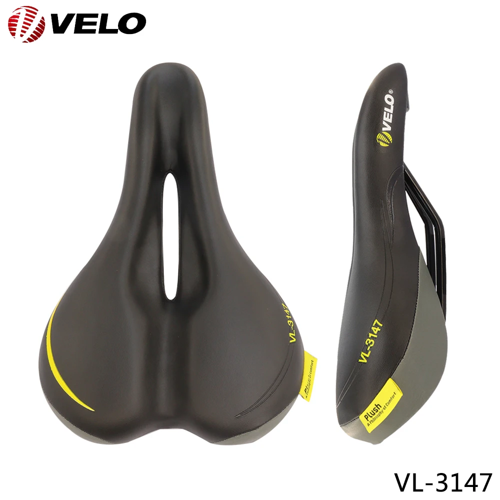 VELO VL-3147 MTB Bike Saddle PU Breathable Soft Front Seat Cushion Comfortable Shockproof Cycling Saddle Bicycle Parts