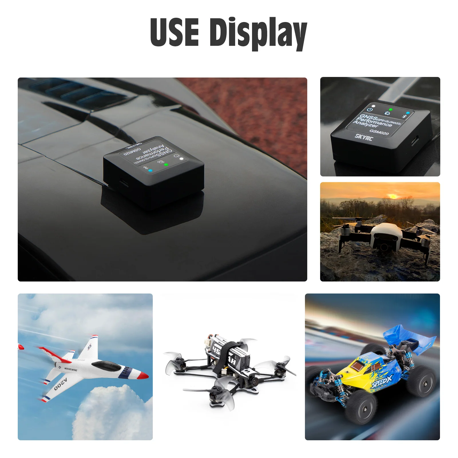 محلل الأداء SKYRC GNSS GSM020 لطائرة هليكوبتر RC لطائرة السباق بدون طيار FPV قياس القوة G/السرعة القصوى #2