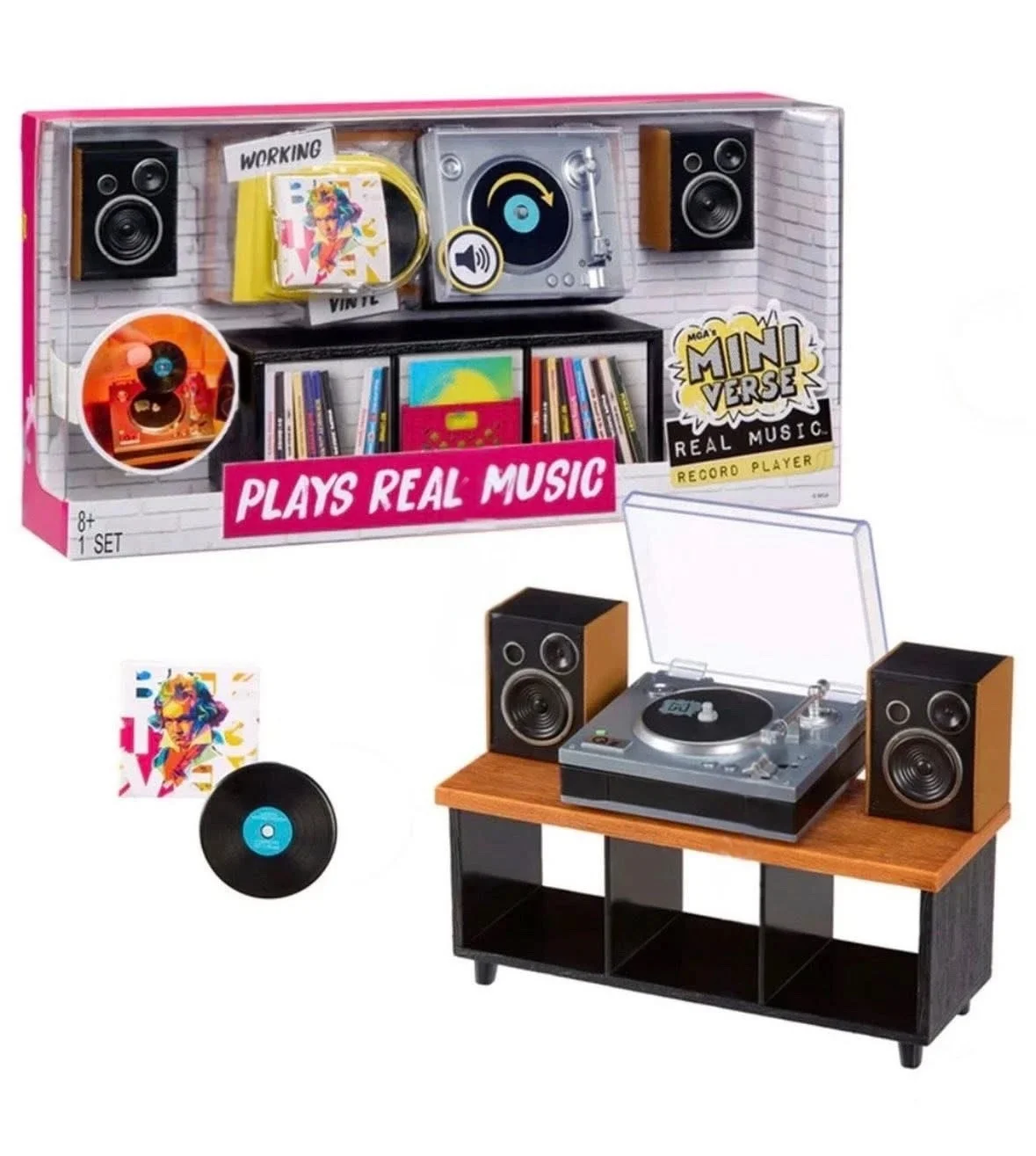 Nieuwe Mini Verse Real Music Vinyls: DIY Mini Speelgoed Vinylplaat Fan Blind Box Miniatuur Platenspeler Ornament Verrassing Bal Speelgoed