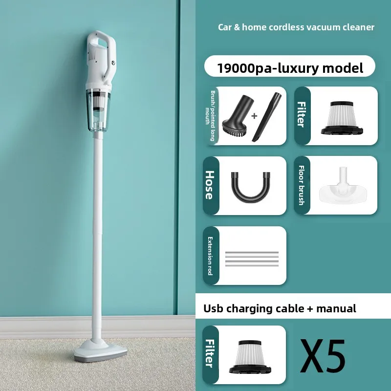 

High Suction Rechargeable Wireless Handheld Vacuum Cleaner Strong Motor Car Home Dual Purpose