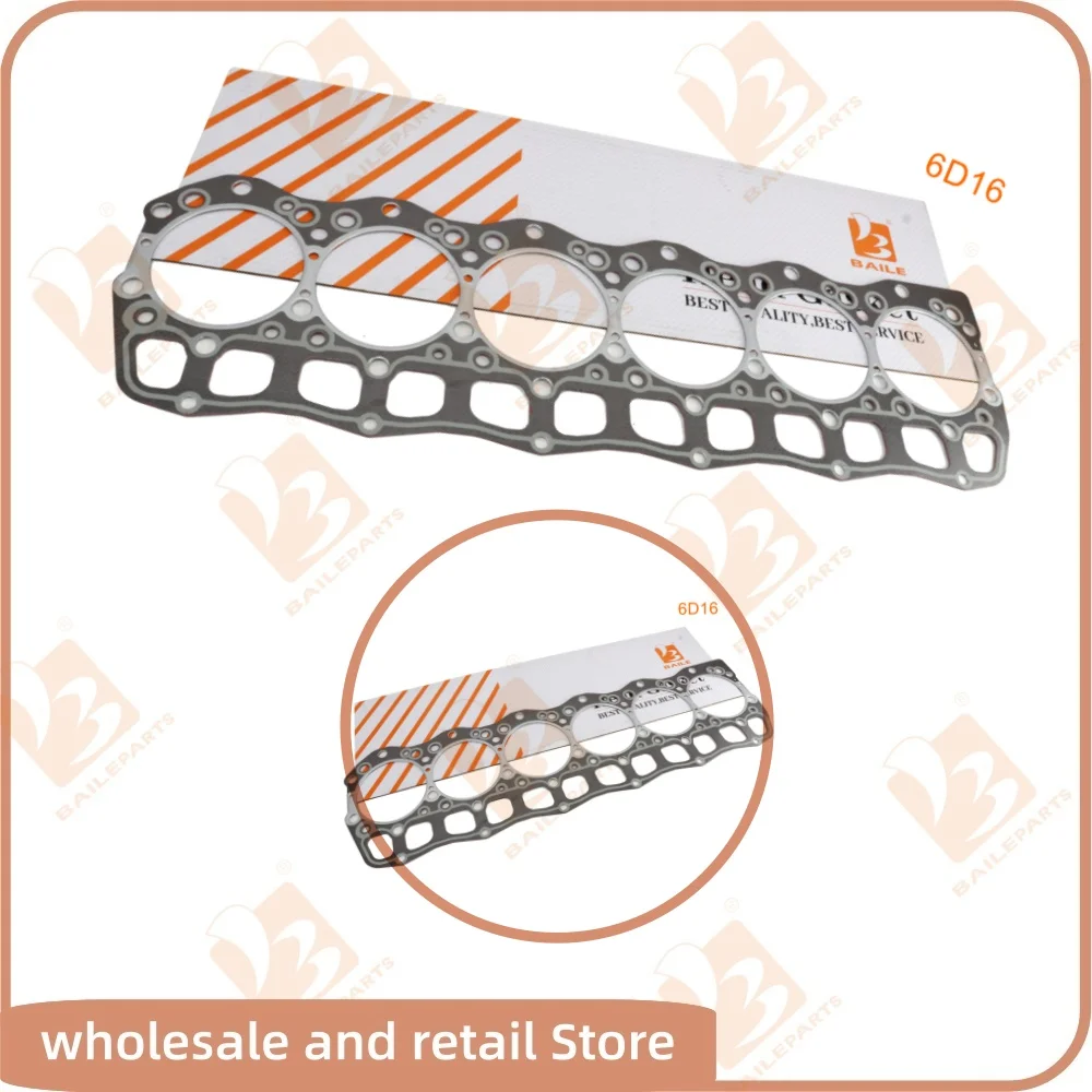 

6D16 For Mitsubishi Engine Cylinder Head Gasket Overhaul Rebuild Kit Engine Spare Parts