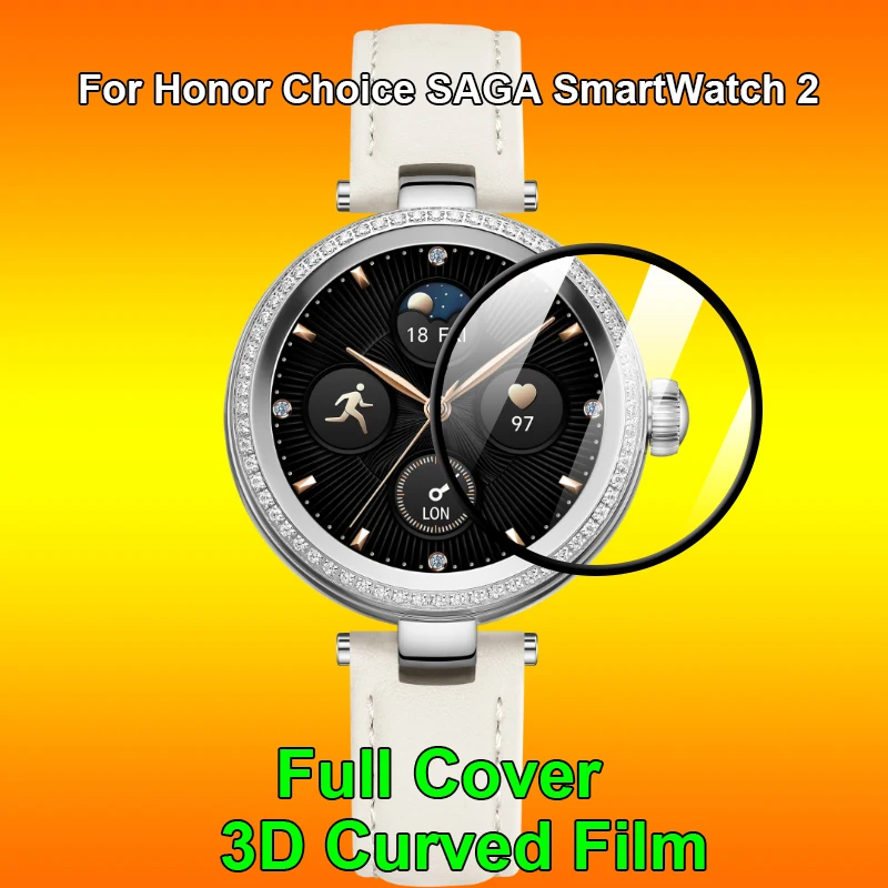 For Honor Choice SAGA SmartWatch 2 Ultra Clear Full Cover 3D Curved Plating Soft PMMA Film Screen Protector -Not Glass