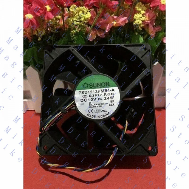 UU  FOR SUNON PSD1212PMB1-A DC 12V 24W 12CM 120*120*38MM 4-line Server Cooling Fan