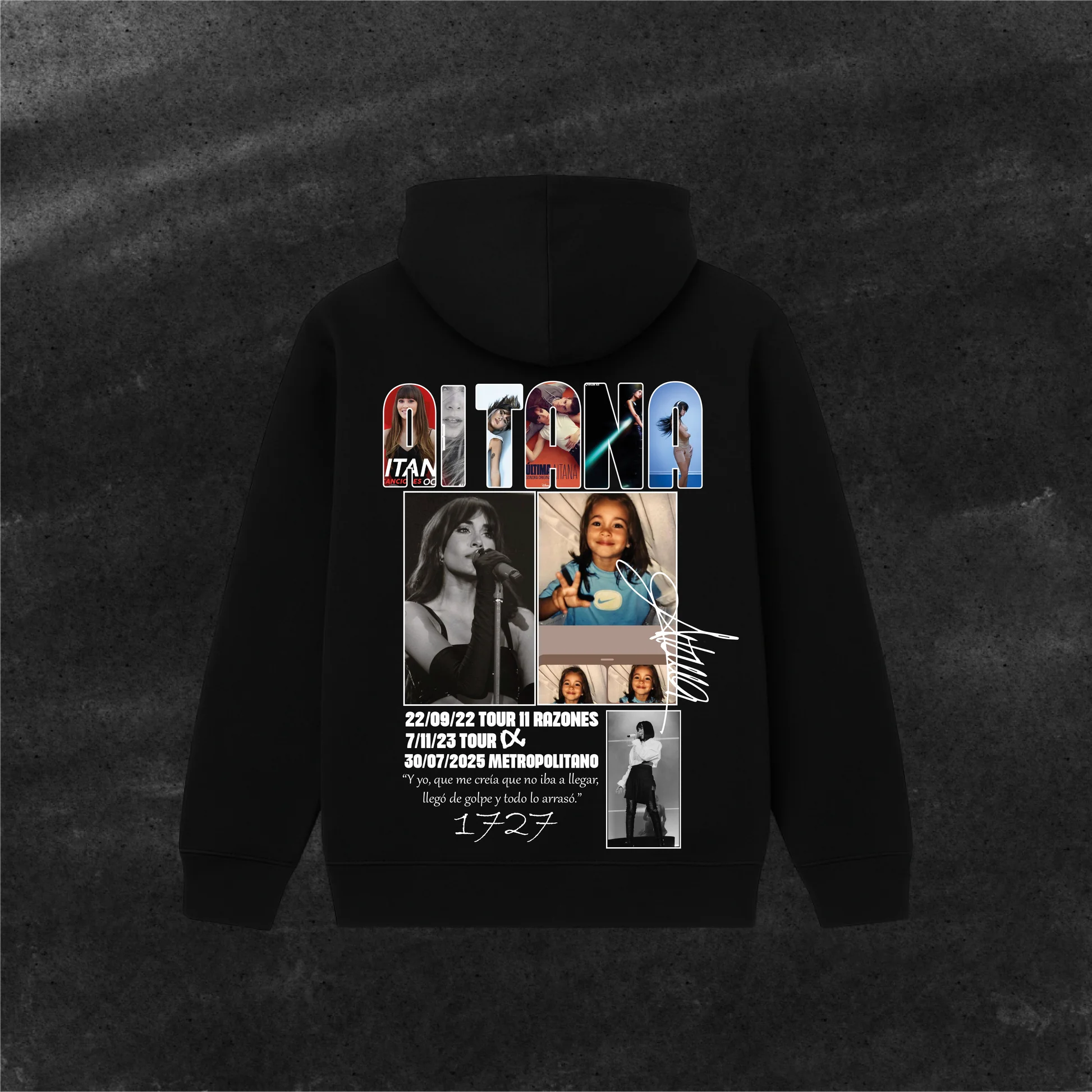 Aitana álbumes moda Harajuku Sudadera con capucha Y2K Retro impreso sudadera Casual LooseThickened Sudadera con capucha Unisex