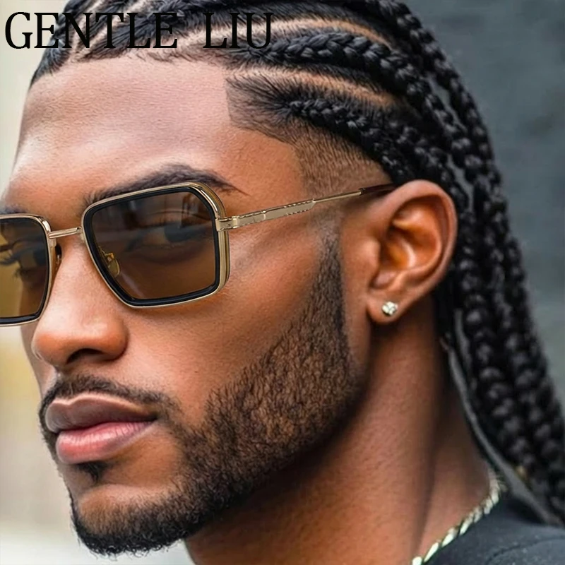 

Vintage Polarized Polygon Sunglasses Men 2026 Luxury Brand Steampunk Metal Frame Change Color Sun Glasses For Male Driving Shade