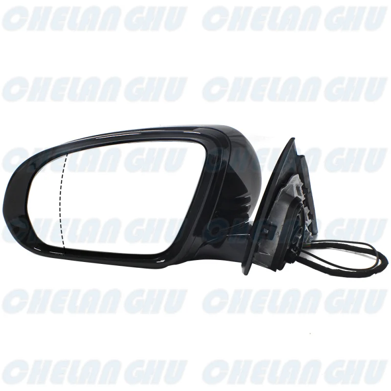 For Benz W213 E260 E300 E350 2016 2017 2018 2019 2020 Left Side 10 Pin Black Painted Memory Puddle Lamp Power Fold Mirror