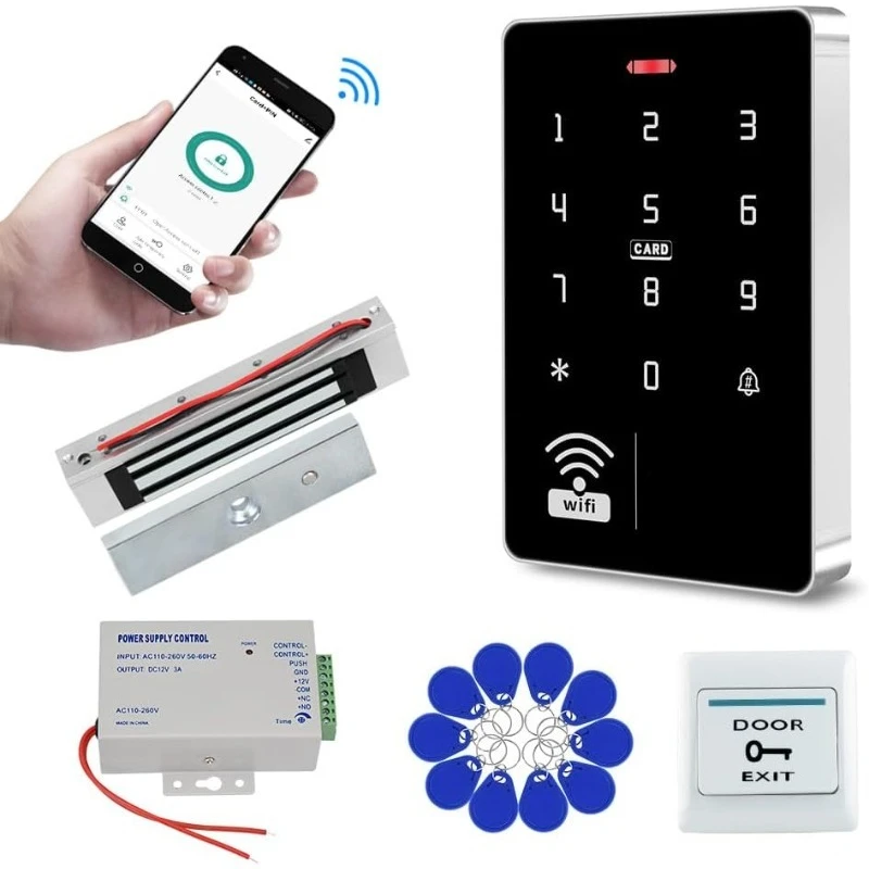 

Access Controller Touch Keypad 125KHz 13.56MHz + 180KG Electric Magn