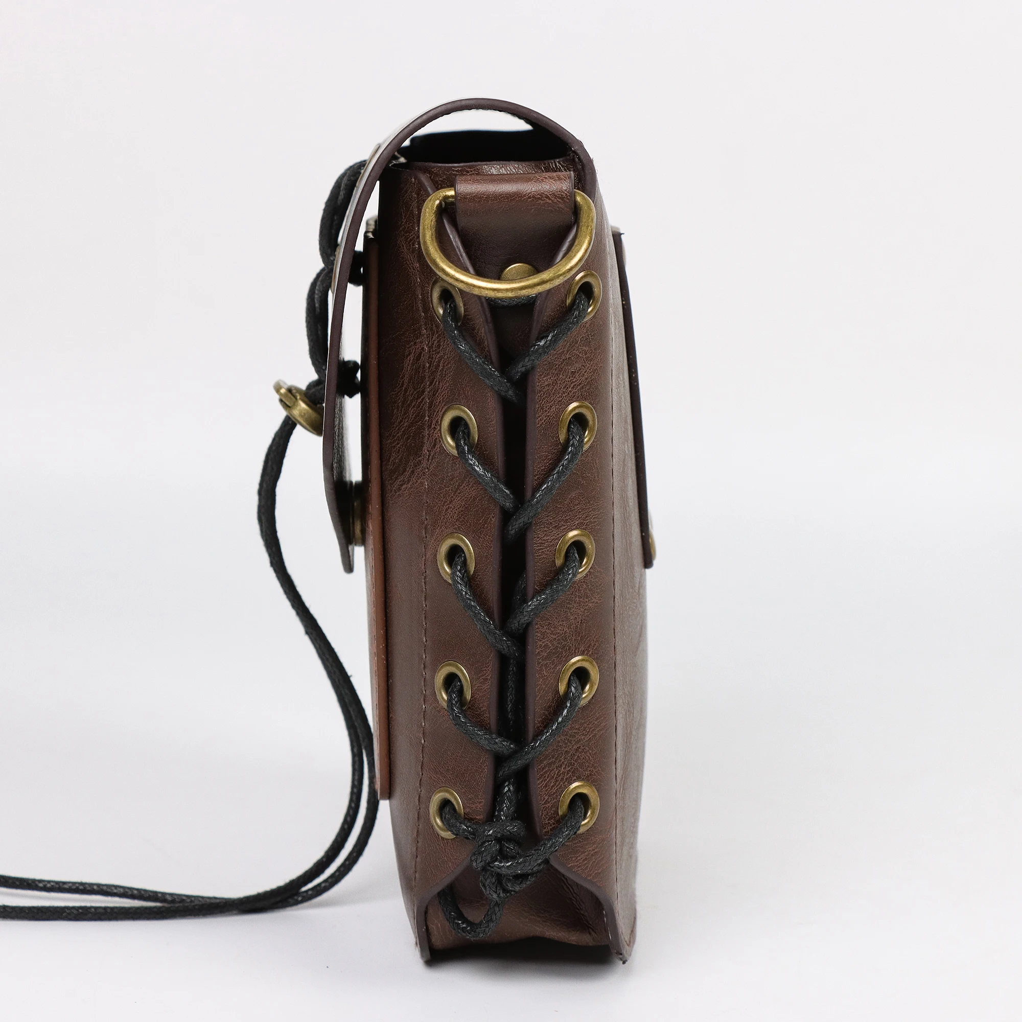 Women's Medieval Vintage Crossbody Bag - Steam Punk Purse with Adjustable Strap, Synthetic Leather Compact Everyday Bag for Wome