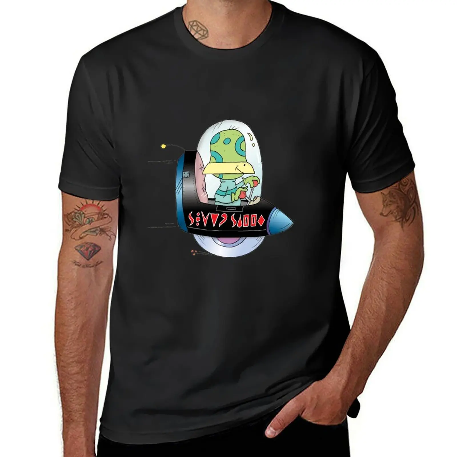 Alien car dude T-Shirt Aesthetic clothing funnys men clothes