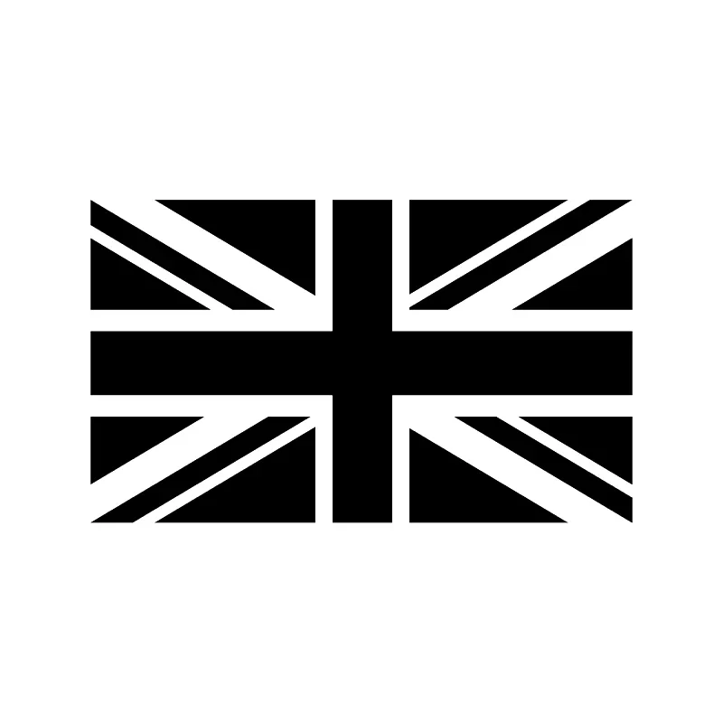 OFK  British Union Jack Flag Vinyl Decoration Car Sticker Decal Black/Silver Fashion Car-styling 16CM*9.5CM