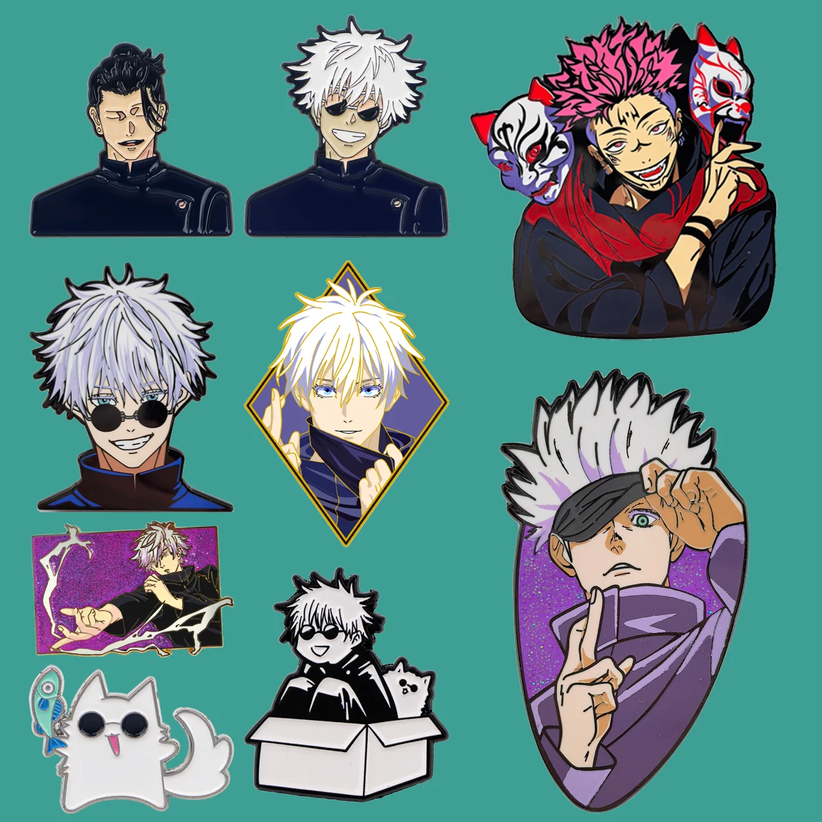 

Kawaii Cartoon Man Brooch Cool Anime Character Lapel Badges Cat Enamel Pins Clothes Backpack Fashion Jewelry Accessories Gifts