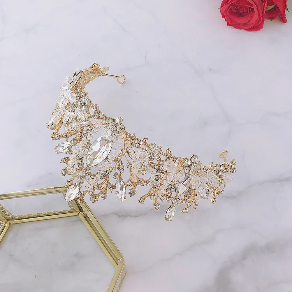 

Crystal Crown Bridal Headdress Wedding Headwear Fashion Ladies Gifts Prom Hair Accessories Comfortable Durable