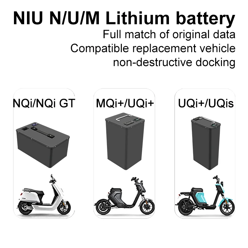 For Niu MQi UQi+ UQi Lithium Battery Pack Original Replacement Battery DIY Large-capacity Bluetooth APP Display Electric Bicycle