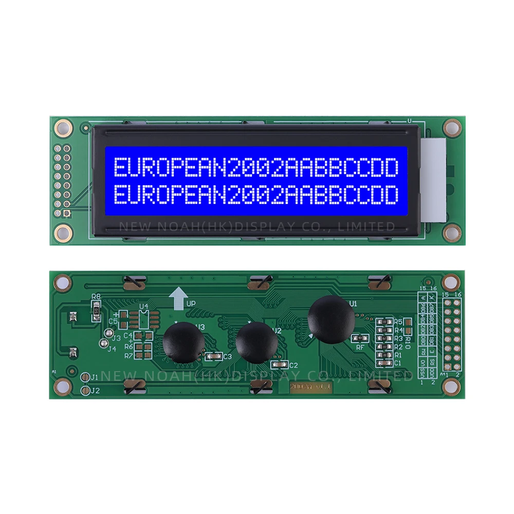 European Blue Film White Letters 2002A High Brightness Screen 2*20 2X20 ST7066U Audio Amplifier Display Screen Factory Outlet