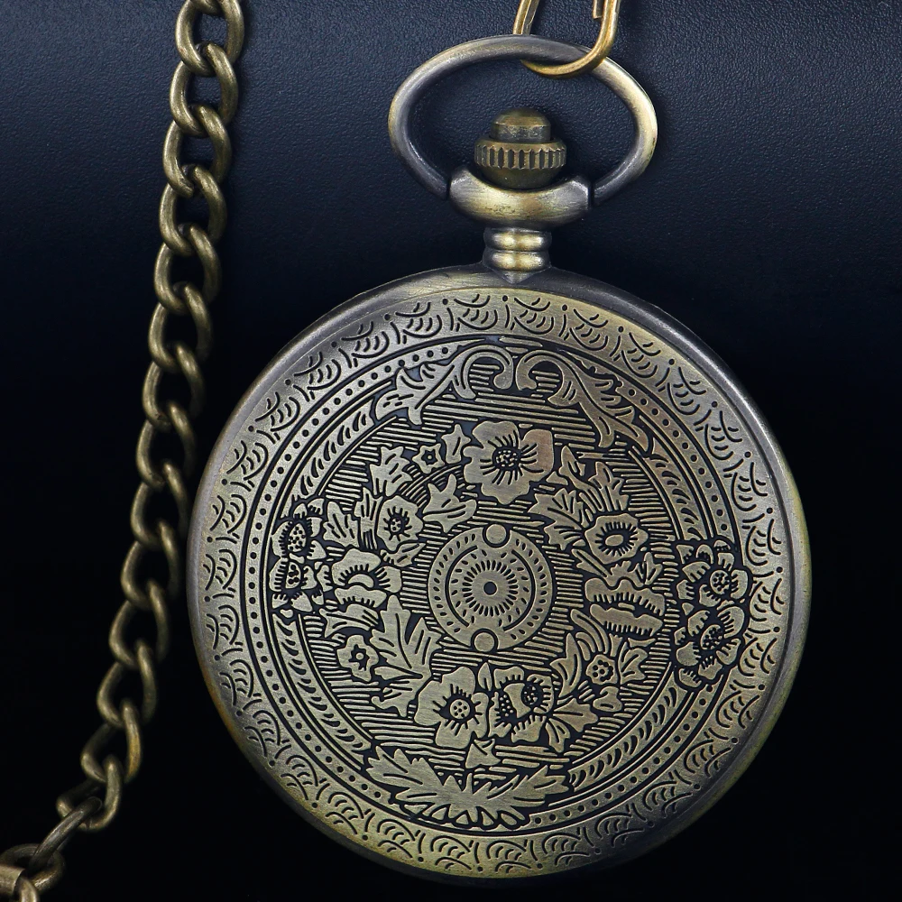 Vintage Necklace Quartz Men's Pocket Watch to My Grandson Steampunk Pendant Pocket Watch Men's Gift CF1599
