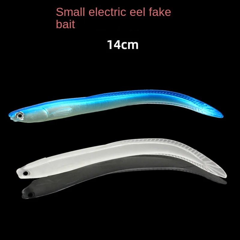 1PCS Soft Bionic EeL Fishing Lures 3D Realistic eyes Luminous Silicone PVC Saltwater Freshwater Fishing Shad Bass Swim Baits