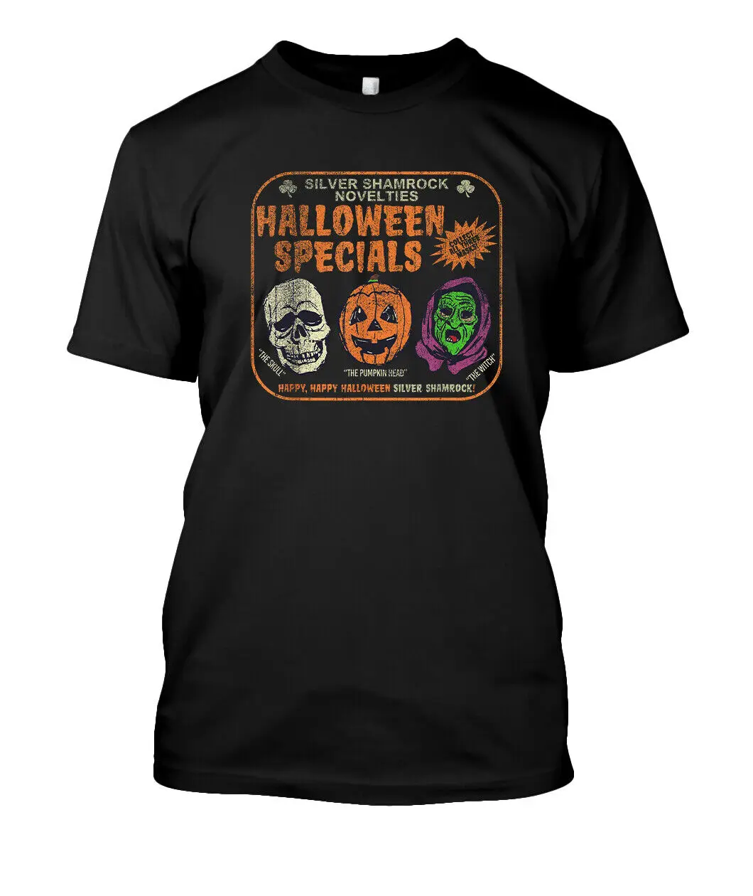 NEW LIMITED Silver Shamrock Novelties Halloween Specials Design T-Shirt S-3XL