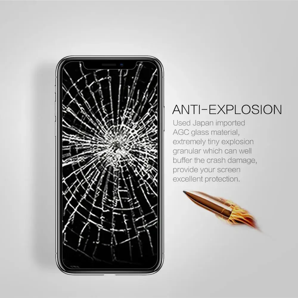 Nillkin for iPhone 15 14 Plus 13 12 11 Pro X XS Max XR Glass H+ Pro Tempered Glass Screen Protector For iPhone 7 8 Plus SE 2020