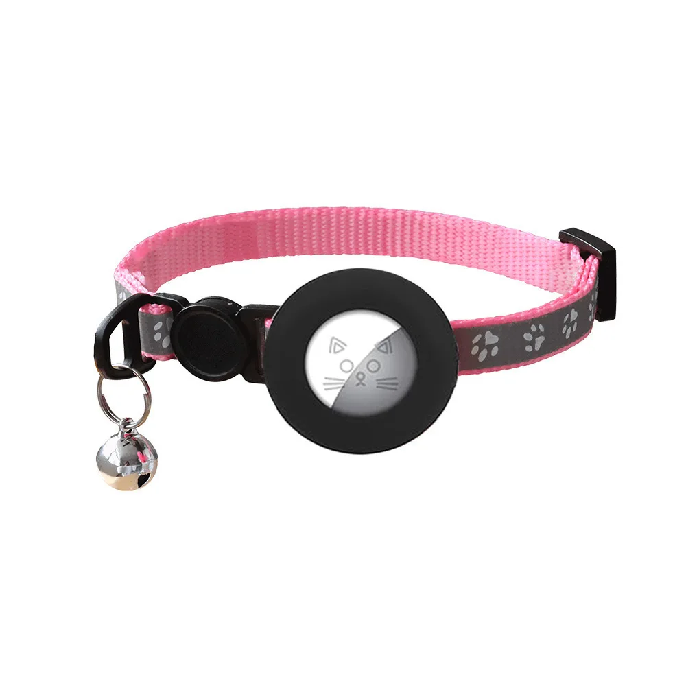 Eayburst Katzenhalsband für Apple Airtag-Hülle mit Glocke, verstellbare Sicherheitsschnalle, reflektierendes GPS-Halsband für Kätzchen, Welpen, 7–12 Zoll – Detail 10