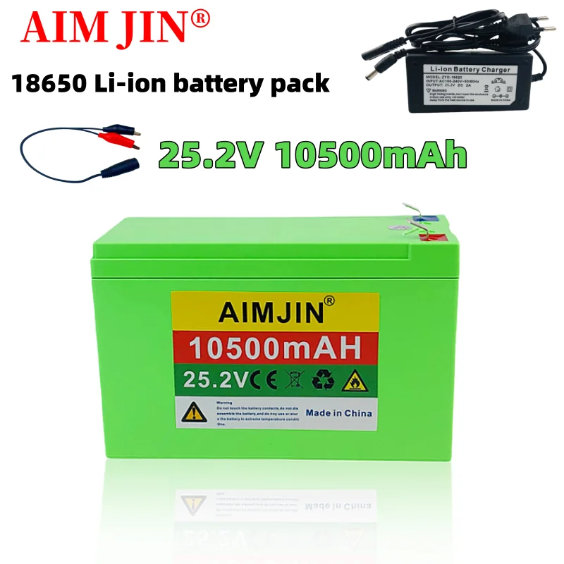 

6s3p 25.2V 10500mAh 18650 Lithium Battery Pack with Built-in BMS Power Supply Suitable for Childrens Electric Cars Toy Cars Ele