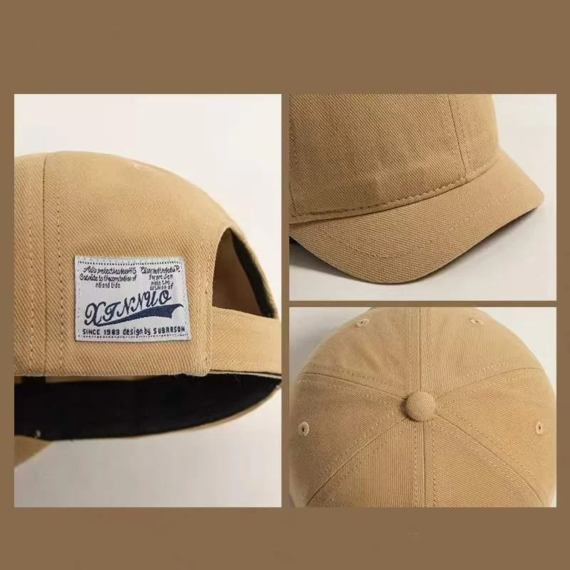 Baseballkappe im amerikanischen Stil mit kurzem Schirm, japanischer Stil, Unisex, vielseitig einsetzbar, kleiner Schirm, modische Baseballkappe mit weichem Obermaterial – Detail 6