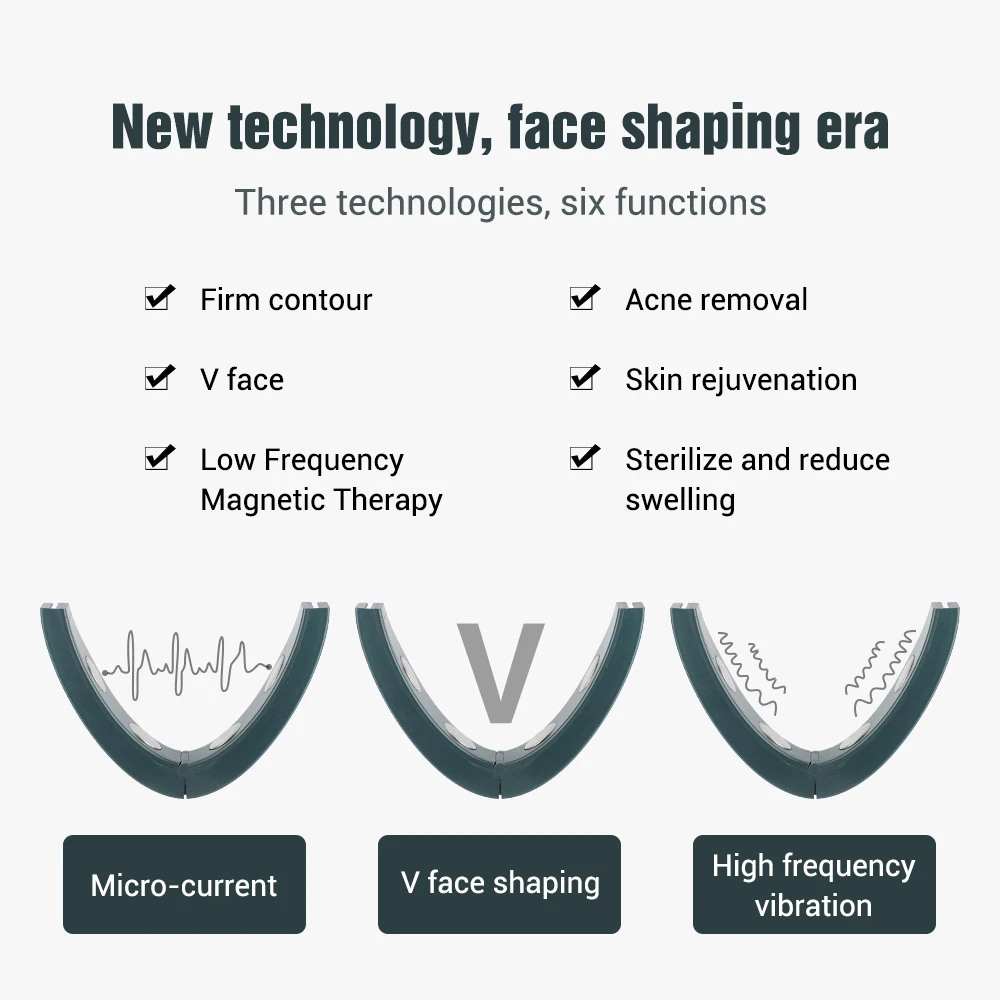 Intelligent Beauty Face Thinning Instrument Household V-face Face-lifting Artifact Facial Massager Wireless Remote Control