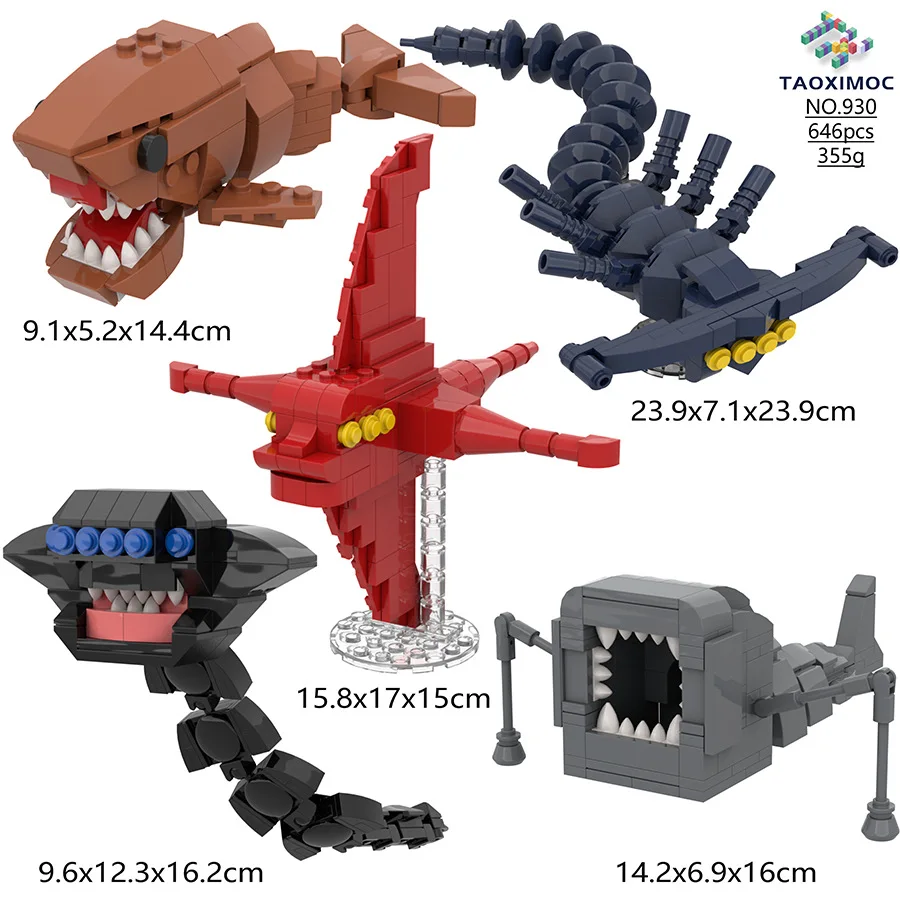 3 Eyed Giant Hand Suluked Subnautica Bloop Eat Sea Monster Sea Eater Leviathan El Gran Maja Subnautica Building Blocks Toy Gift view 4