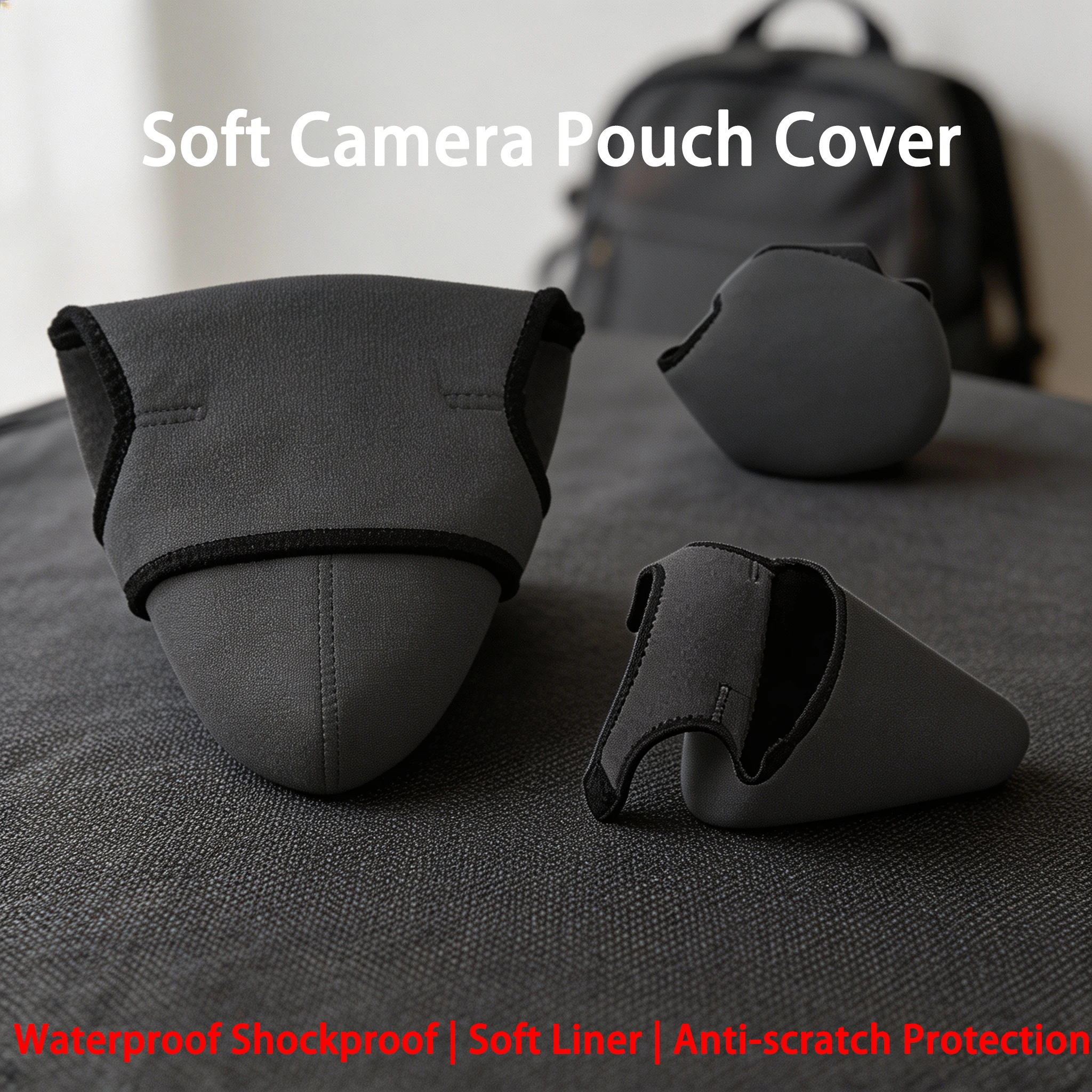 Neoprene Camera Bag Soft Camera Liner Case Waterproof Shockproof Protector for Travel Mirrorless Camera Sleeve Pouch