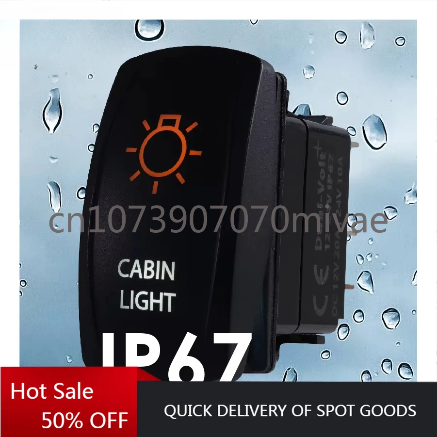 MARINE CABIN LIGHTS  ETCHED ENGRAVING MARINE ROCKER SWITCH IP67 WATERPROOF Switch Panel