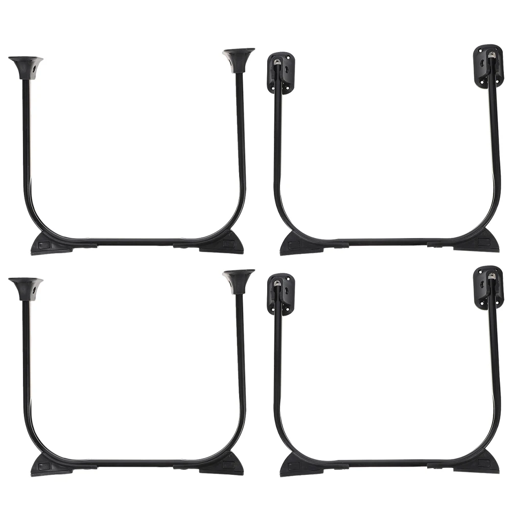 Mesa de centro de Metal en forma de U, mesa plegable resistente para muebles Diy, patas plegables, mesas, escritorios, bancos, reemplazo negro, 4 Uds.