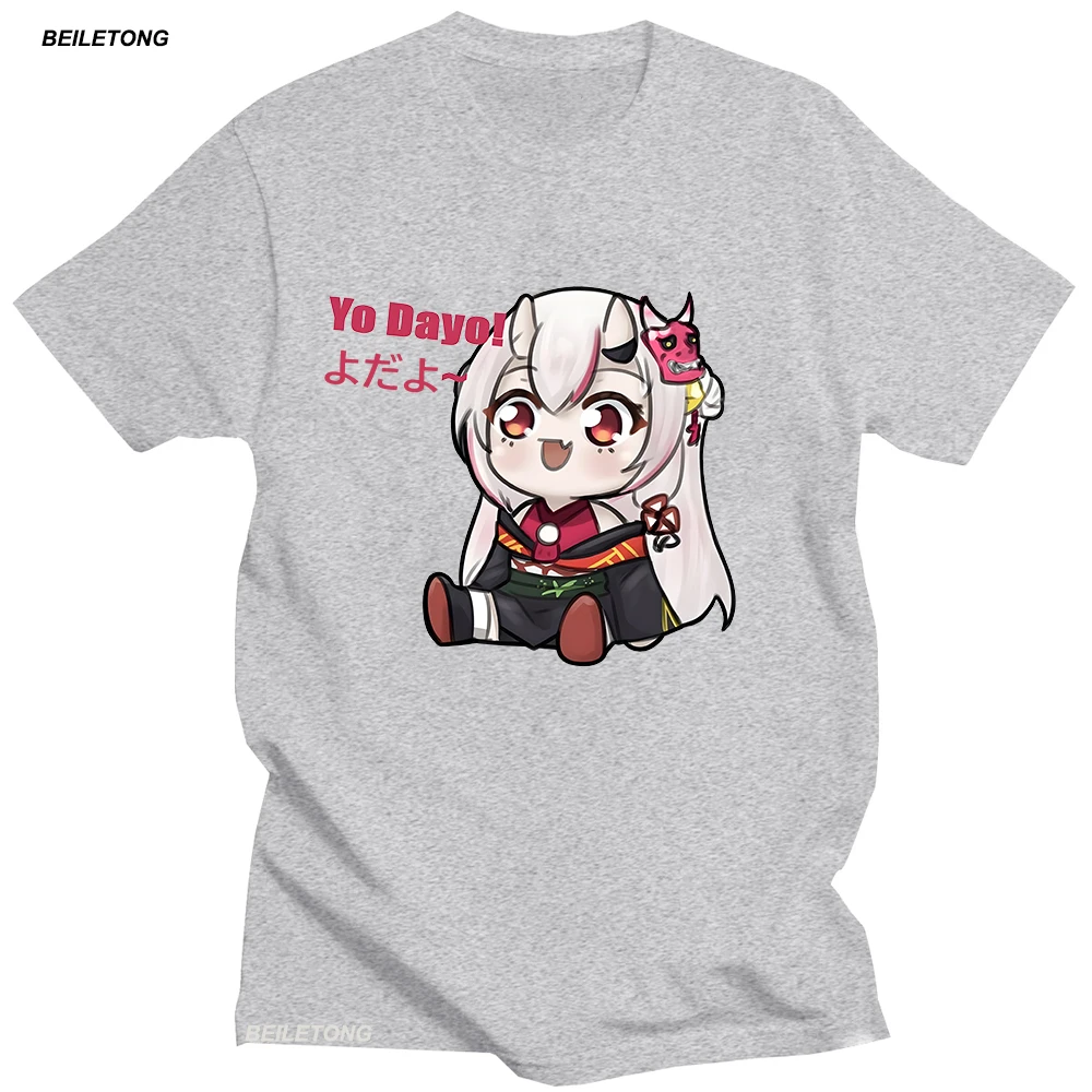 Vtuber Hololive T shirts Nakiri Ayame Dayo Print Tshirts Short Sleeve Casual Harajuku 100% Cotton Tops Summer Kawaii Aesthetic