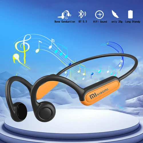 Auriculares inalámbricos de conducción ósea Bluetooth 5,3, auriculares deportivos con gancho para la oreja, auriculares impermeables para correr y conducir