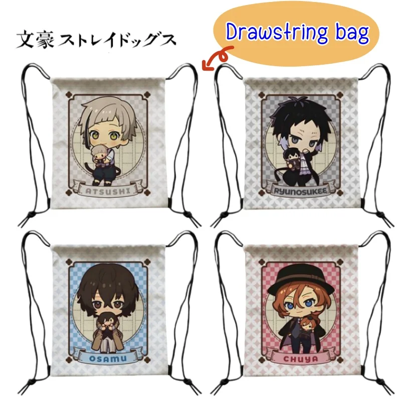 

New Bungo Stray Dogs dazai osamu high-value creative personality single shoulder cartoon hand carrying canvas girdle storage bag