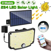 254led LED Solar Split Outdoor Courtyard Light, 1500mAh Solar-Powered Wall Lamps with Motion Sensor,IP65 Waterproof outdoor