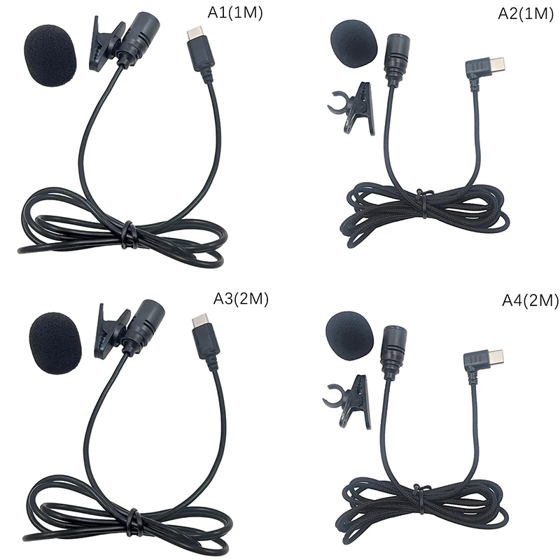 Bedrade Microfoon Usb Condensator Microfoon Computer Opname Microfoon Type-C Mobiele Telefoon Camera Interview Live-uitzending Kraag Clip