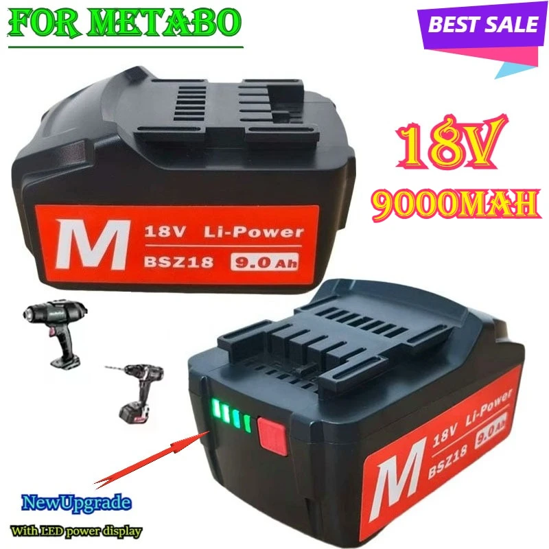 

Новая модернизированная литий-ионная аккумуляторная батарея 18 В, 9,0 Ач, подходит для беспроводных электроинструментов Metabo, прочная и безопасная модернизация