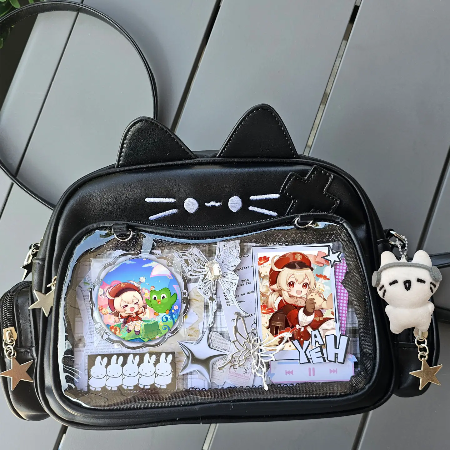 Keli Genshin Impact Pain Cat Large Capacity Bag Backpack For Middle And Primary School Students Anime Girl Anime