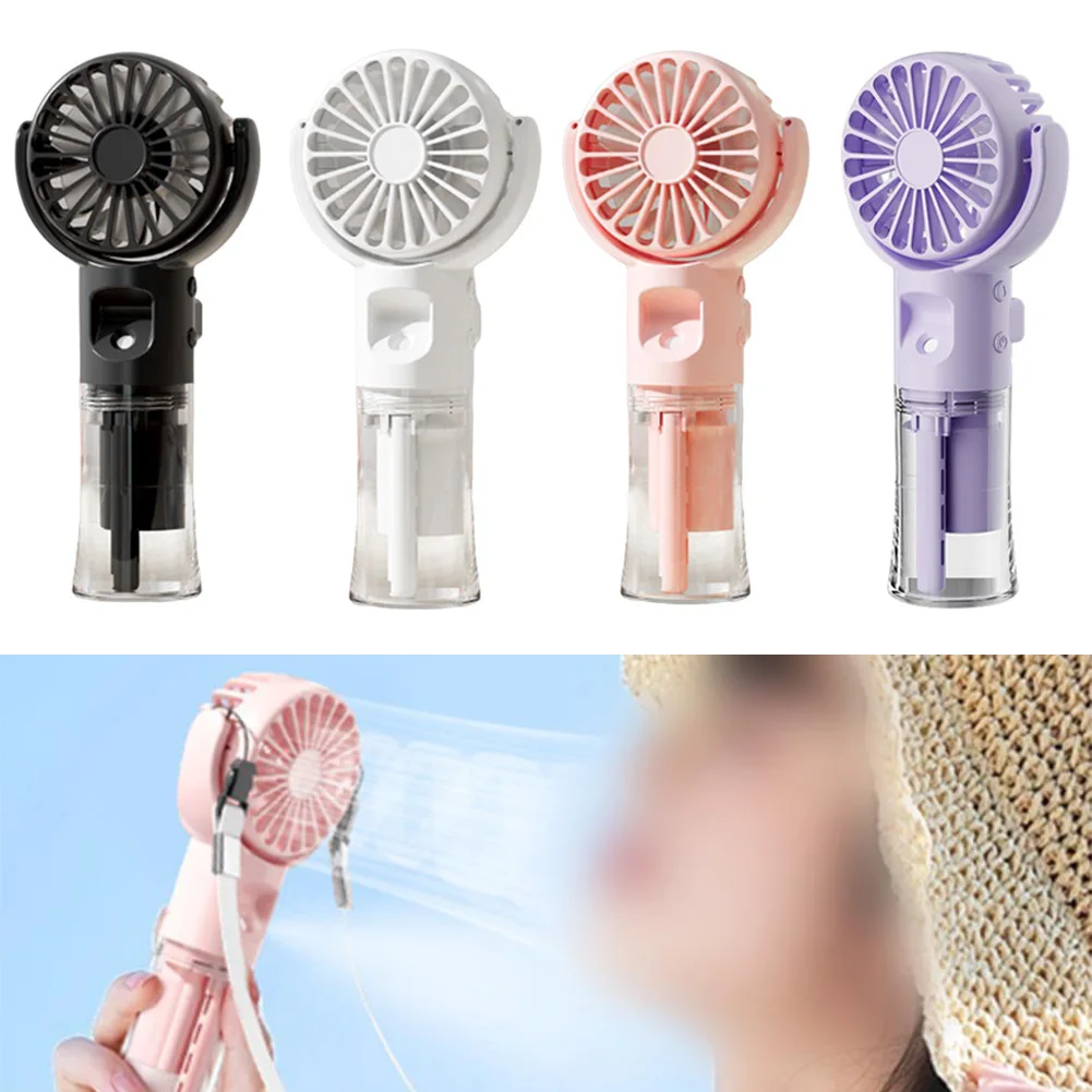 Mini Spray Fan Handheld Spray Water Fan For Hot Weather Lightweight Long Working Time Refreshing Mist 2000mAh Battery