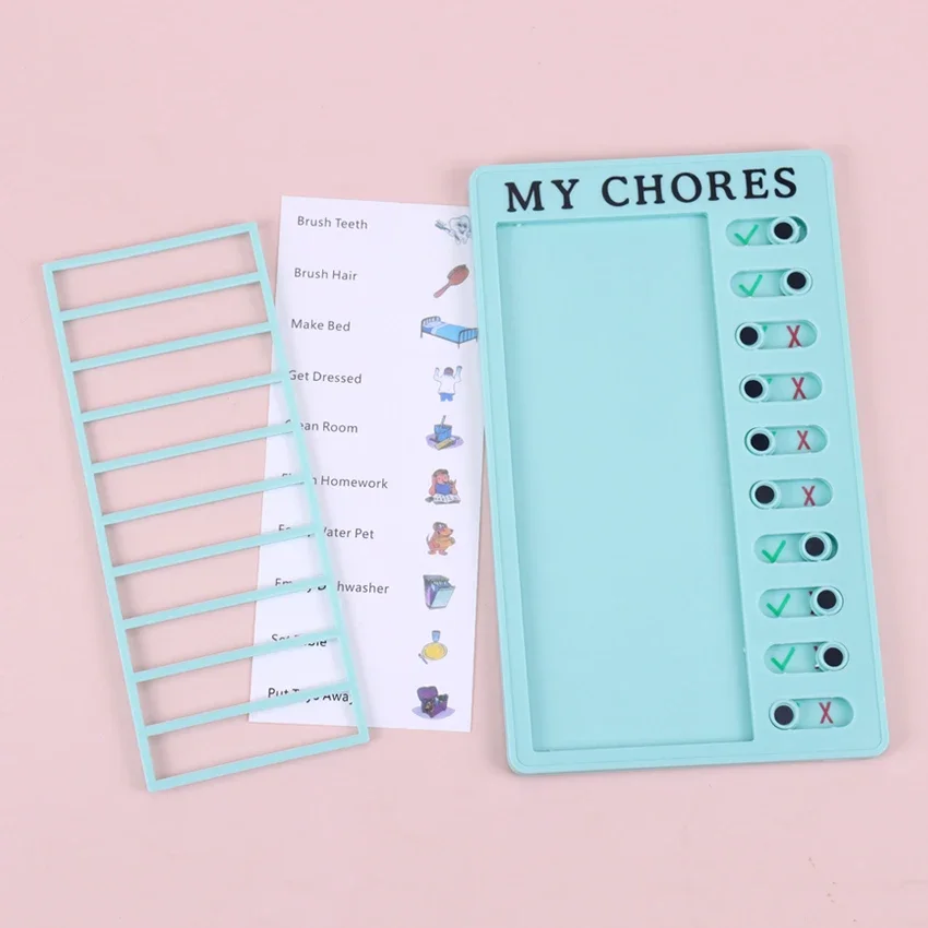 Reusable My Chores Checklist Daily Planner Memo Detachable Task Board Wall Hanging Memo Multi Purpose Student Task Boards Cards