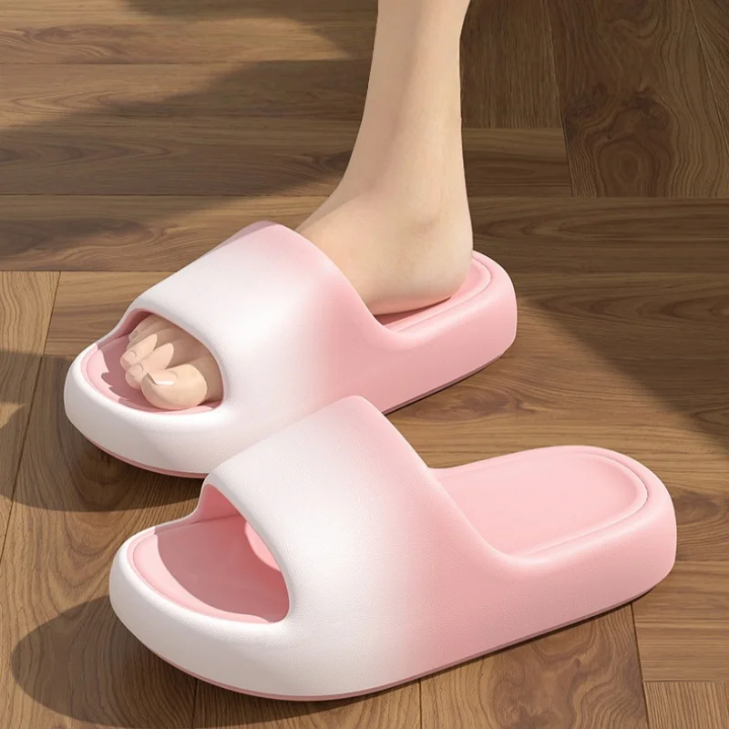 Paar-Stil Frühling und Sommer Trendige Farbverlauf-EVA-Slipper mit weicher, dicker Sohle, bequem und modisch, für drinnen, Badezimmer, draußen, lässig, vielseitig, für Männer und Frauen – Detail 15