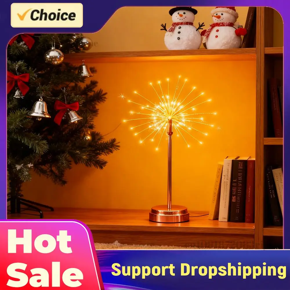 

Mini Table Starburst Lights with Remote Christmas LED Fireworks Light Christmas Decorations Star Light for Home Party & Holiday