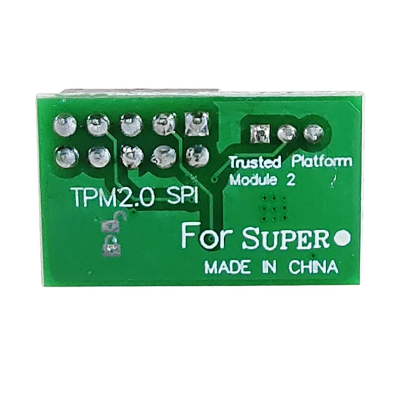 1 PC 10 Pin SPI TPM 2.0 Module TPM 2.0 Module Trusted Platform For Supermicro AOM-TPM-9670H