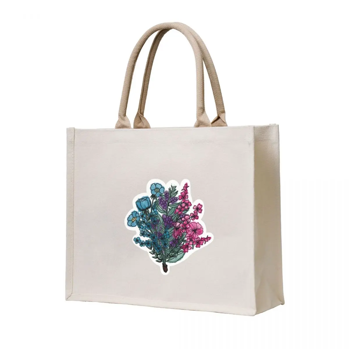 

Water color flower bouquet Tote Bag tote bag university foldable reusable bag Candy bags Eco