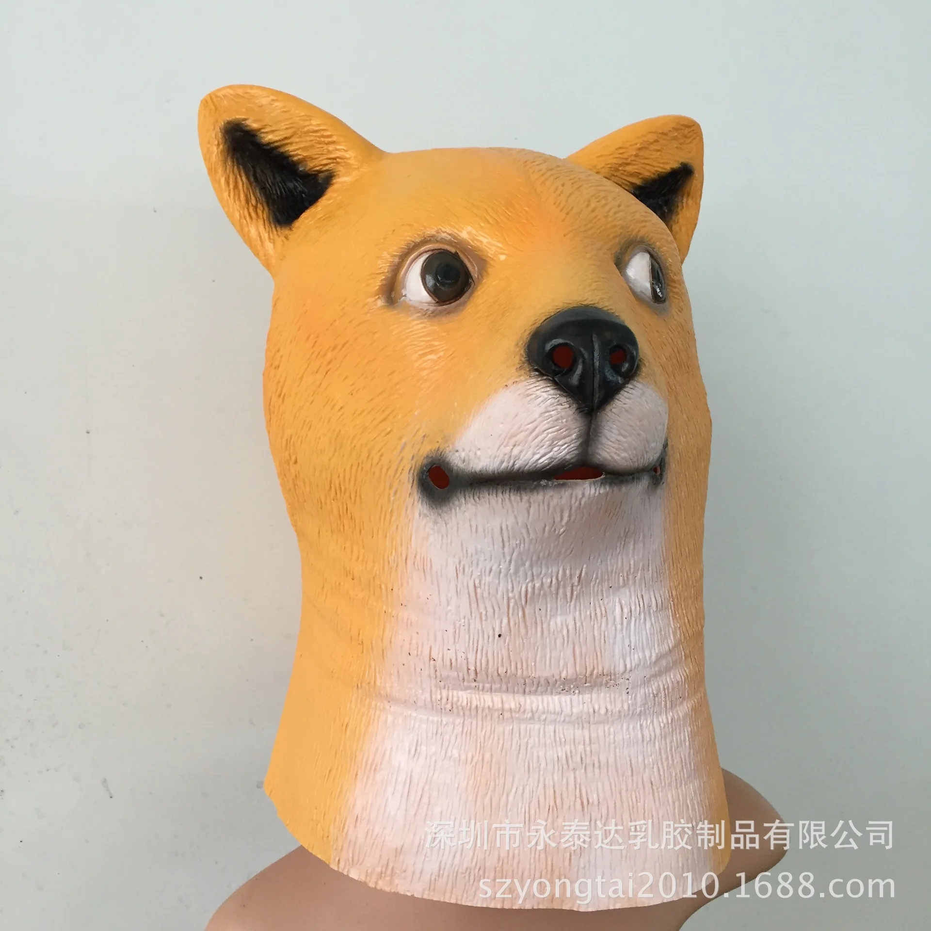 Funny Akita Dog Mask Dog Head Covers Latex Masks Cosplay Party Props