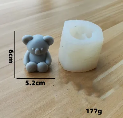 Cute Koala Silicone Mold Animal Art Candle Molds Silicone Wax Mould Home Decor Koala Craft Art Silicone Soap Mold Craft Molds