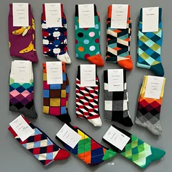 Happy Socks-Chaussettes classiques pour hommes, pointure 10 à 13, en coton doux