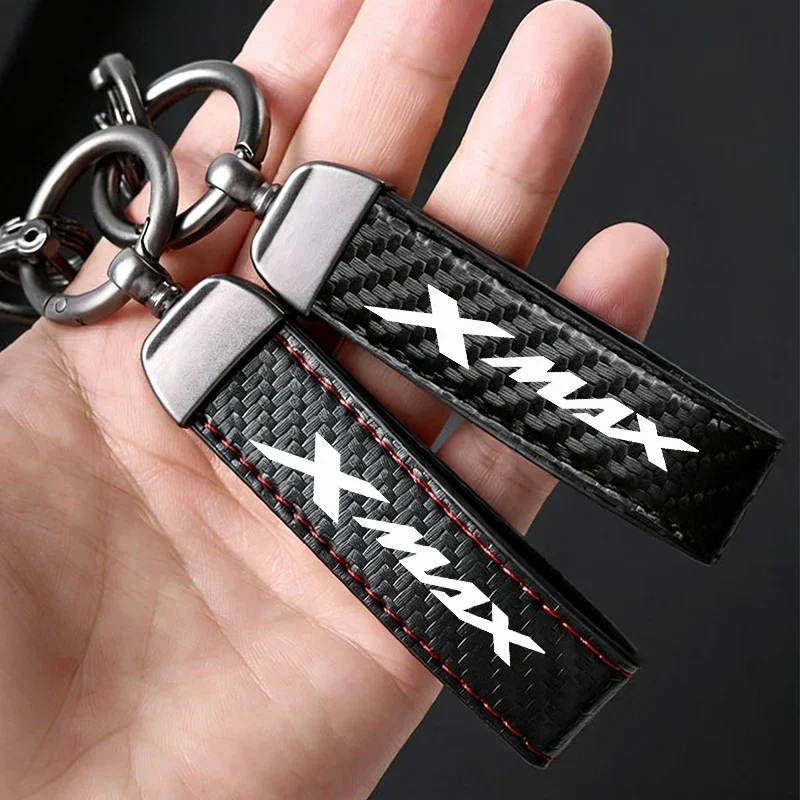 For Yamaha XMAX300 XMAX250 X MAX XMAX X-MAX 300 250 125 250 300 400 Motorcycle High-Grade leather Keychain Holder Keyring