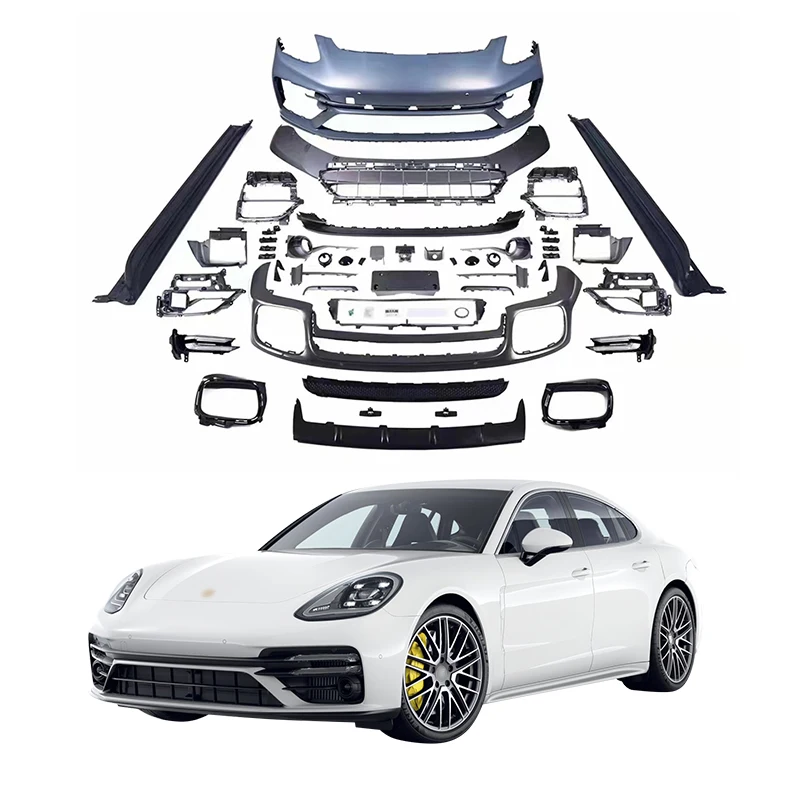 

Suitable for Porsche Panamera 2017-2023 971 to turbocharged style body kit front bumper rear lip tip car grille front bumper mod