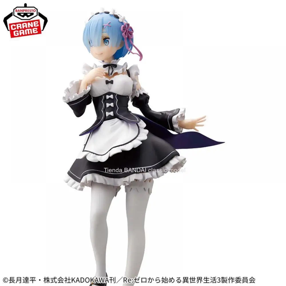 Echte officiële originele Bandai Banpresto Re0 Re NUL Startend leven in een andere wereld Remu Anime Collectible Boxed Model
